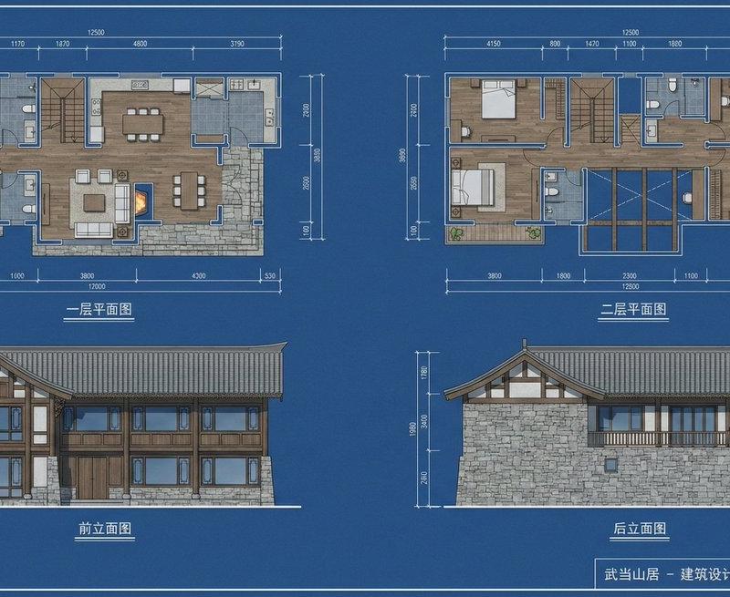 武当山山腰的一栋双层住宅