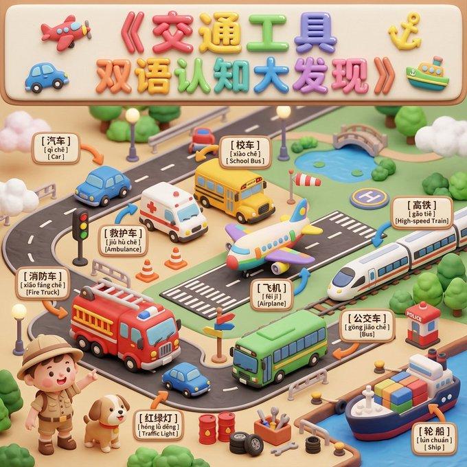 双语认知大发现-交通工具