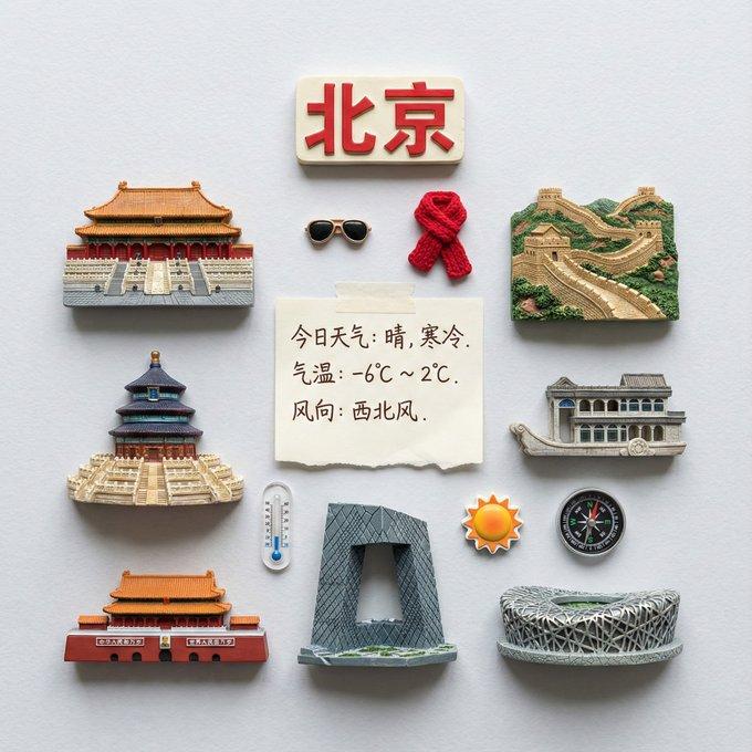 城市冰箱贴