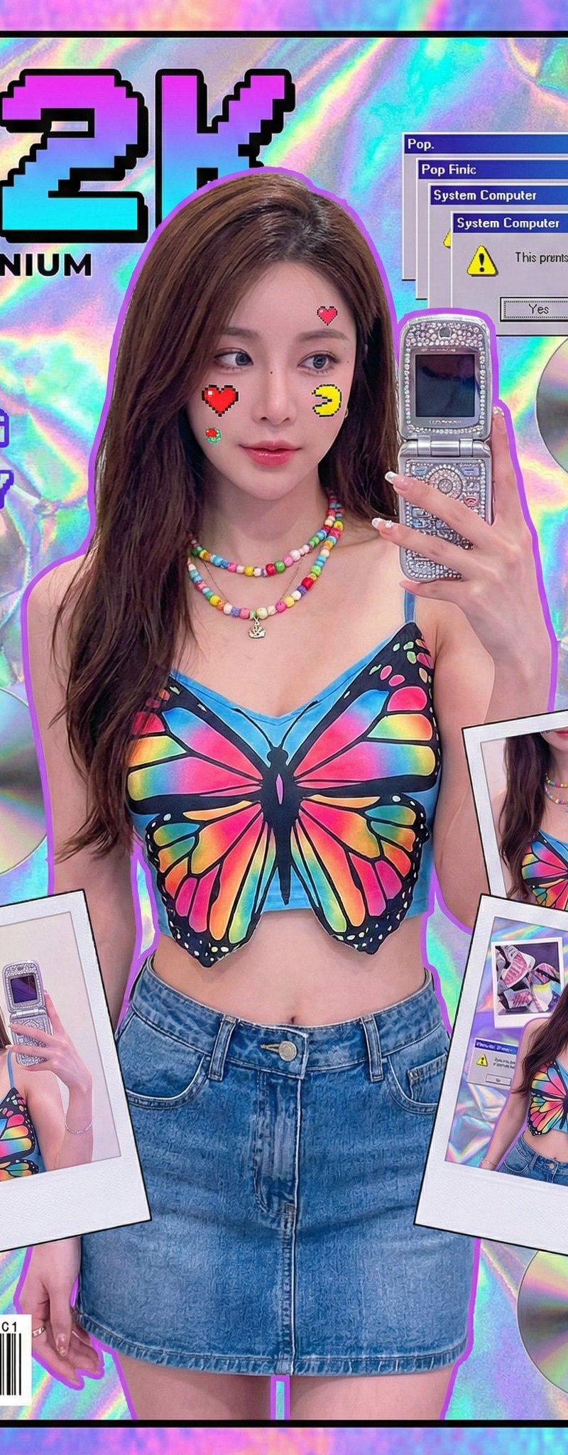 Y2K千禧辣妹复古像素风