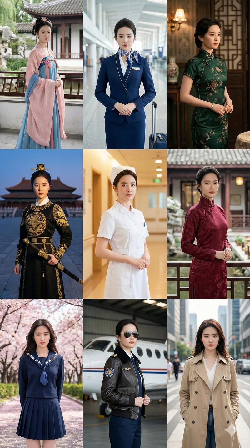 人物的9种服装风格和背景