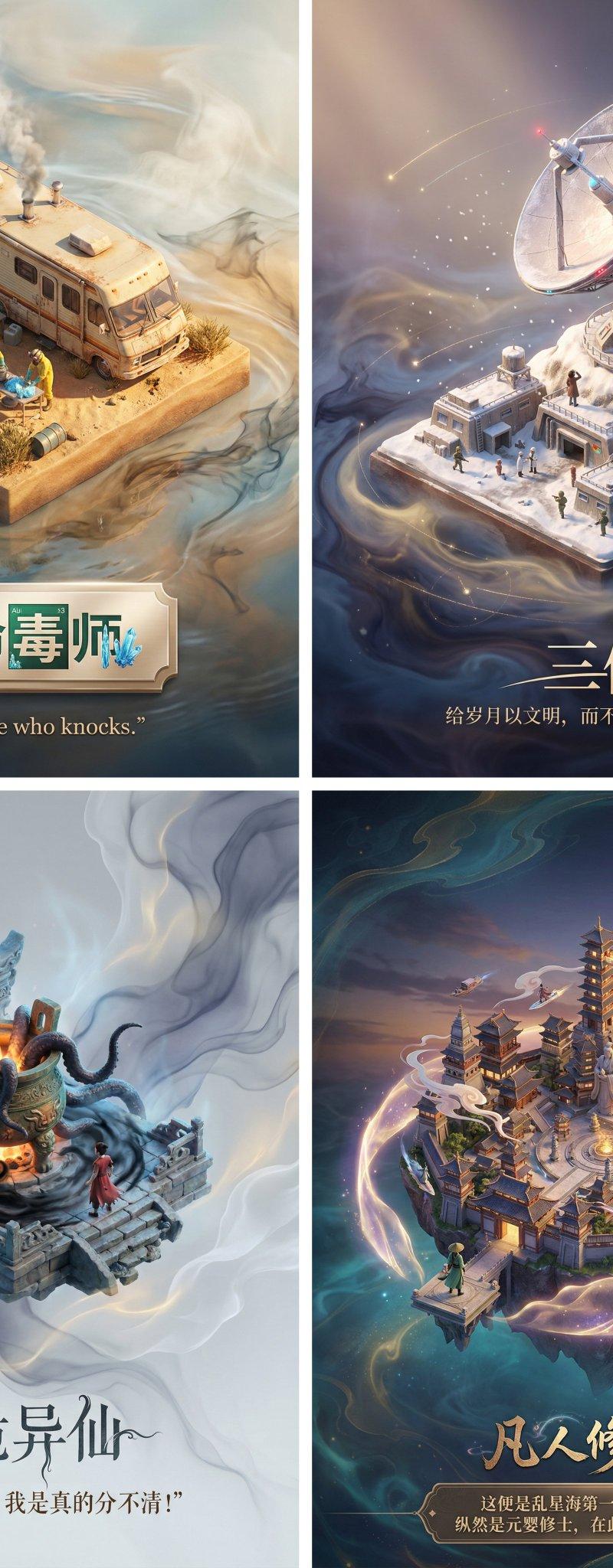 生成任何影视剧或者小说的场景海报