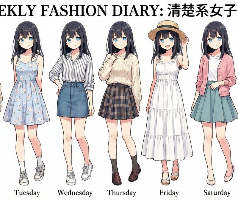 生成一周的服装搭配