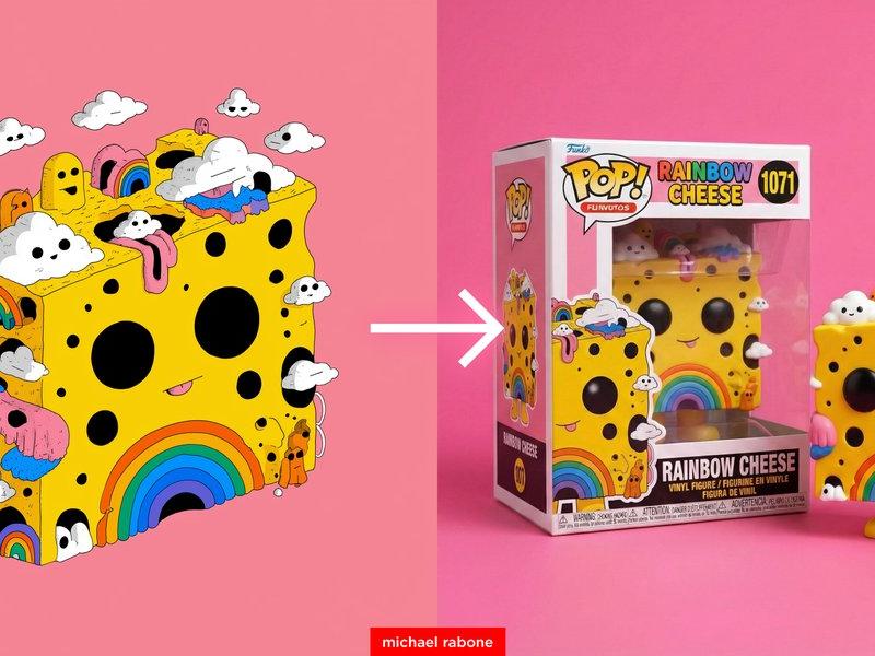 卡通画变成 Funko Pop 乙烯基人偶