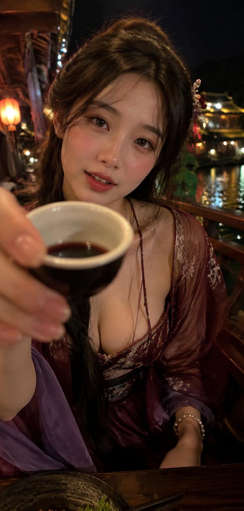 916竖版高清写实古风POV敬酒互动写真
