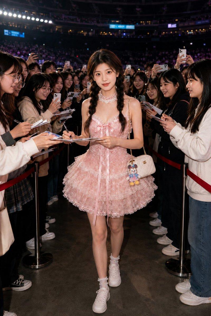 演唱会现场粉丝签售真实抓拍