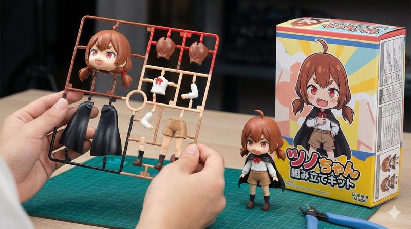 超写实多色成型SD少女模型套件