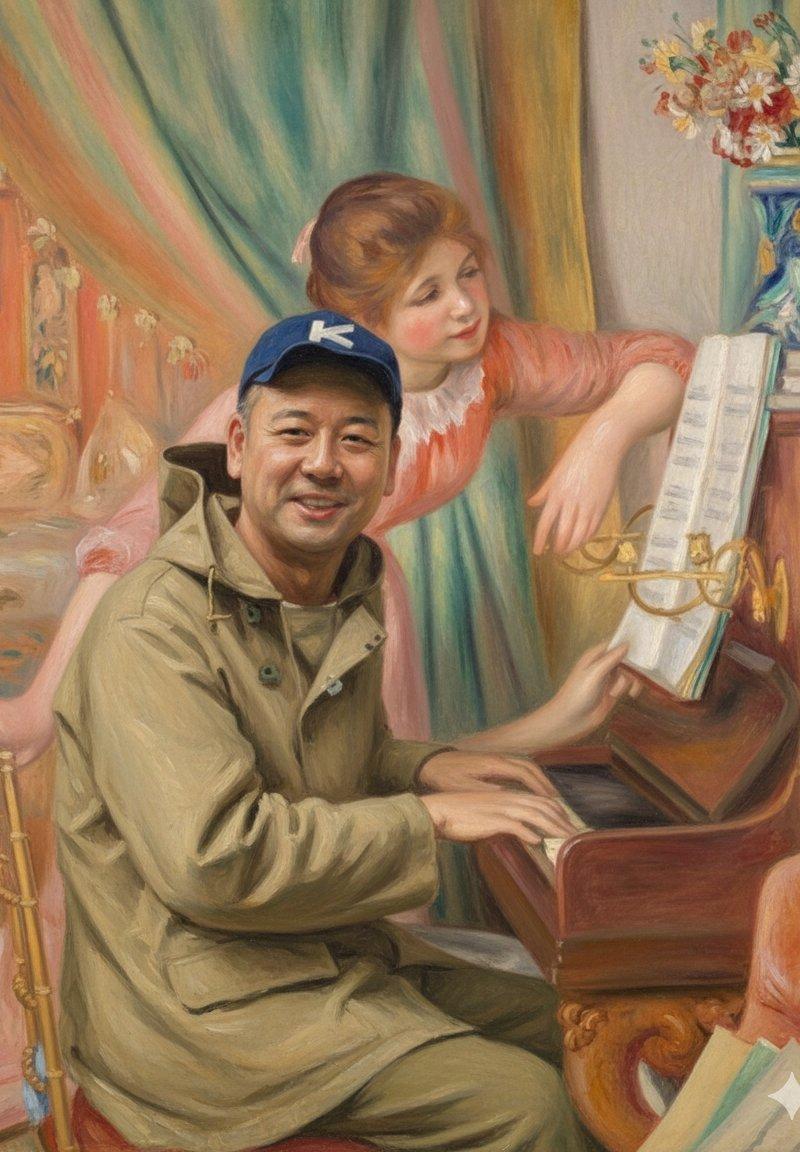雷诺阿笔下的维京油画