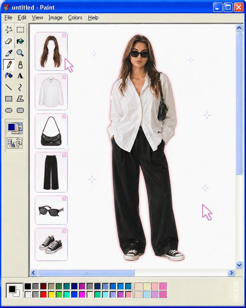 复古Windows画图板换装界面穿搭生成