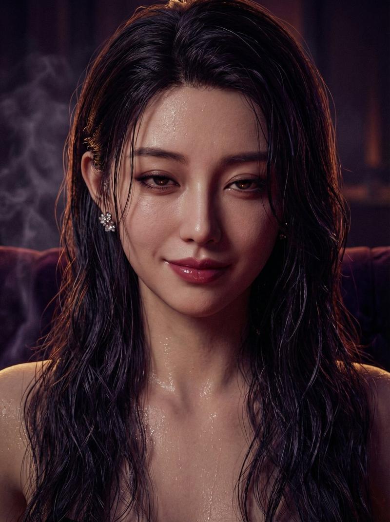 极致光影下的撩人回眸与深情凝视