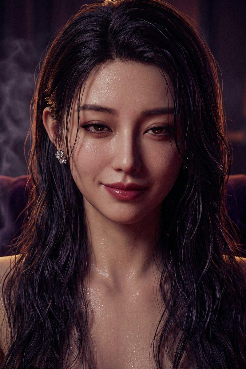 极致光影下的撩人回眸与深情凝视