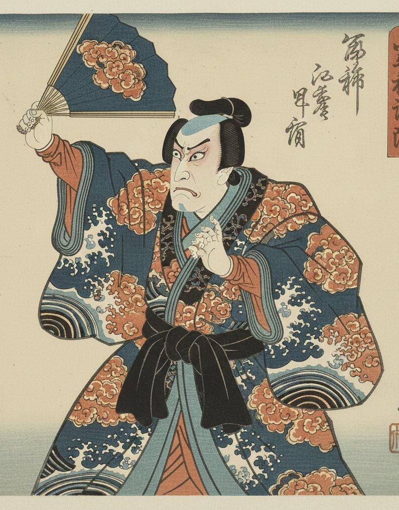 狂放写乐风浮世绘役者像