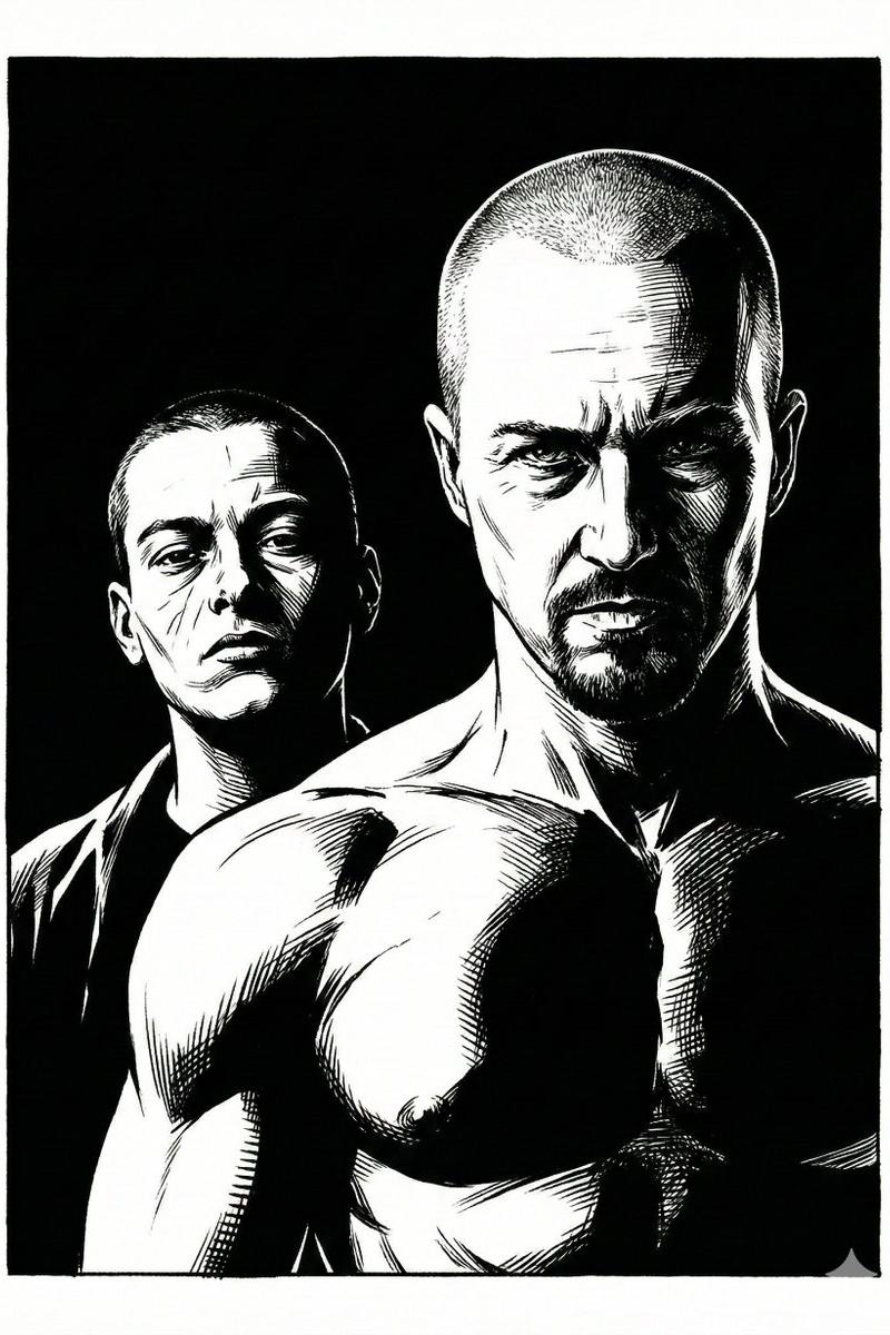 罪恶之城风硬派黑白漫画艺术