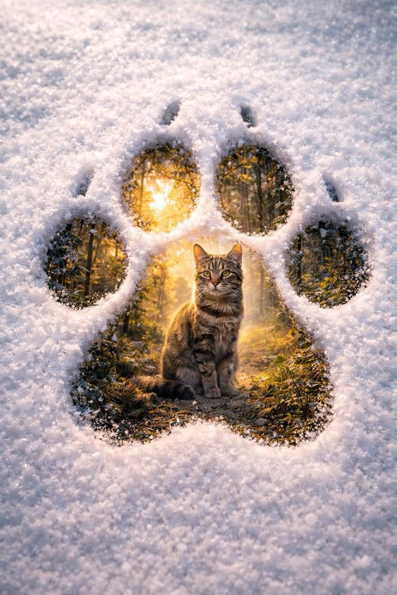 踏雪留痕:脚印中的微观秘境
