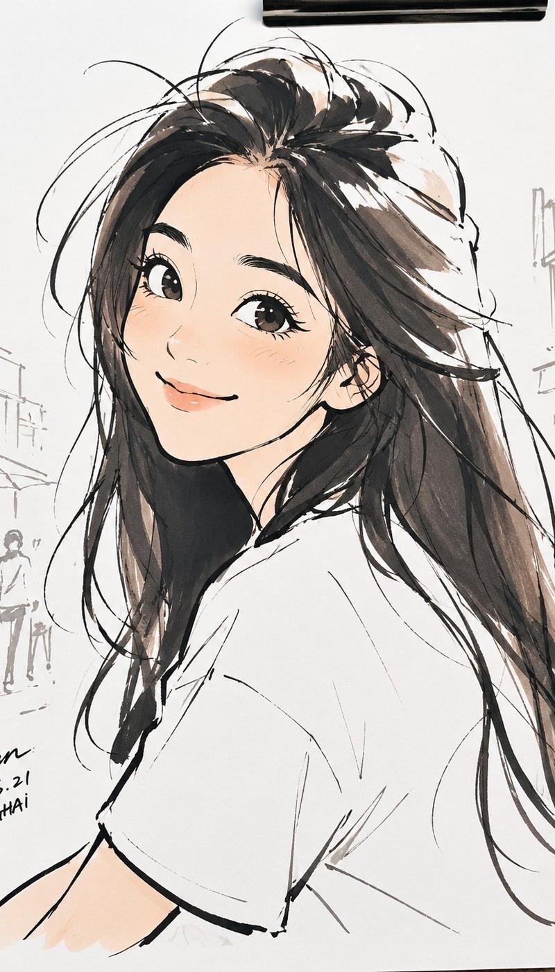 街头风格极简夸张漫画画像