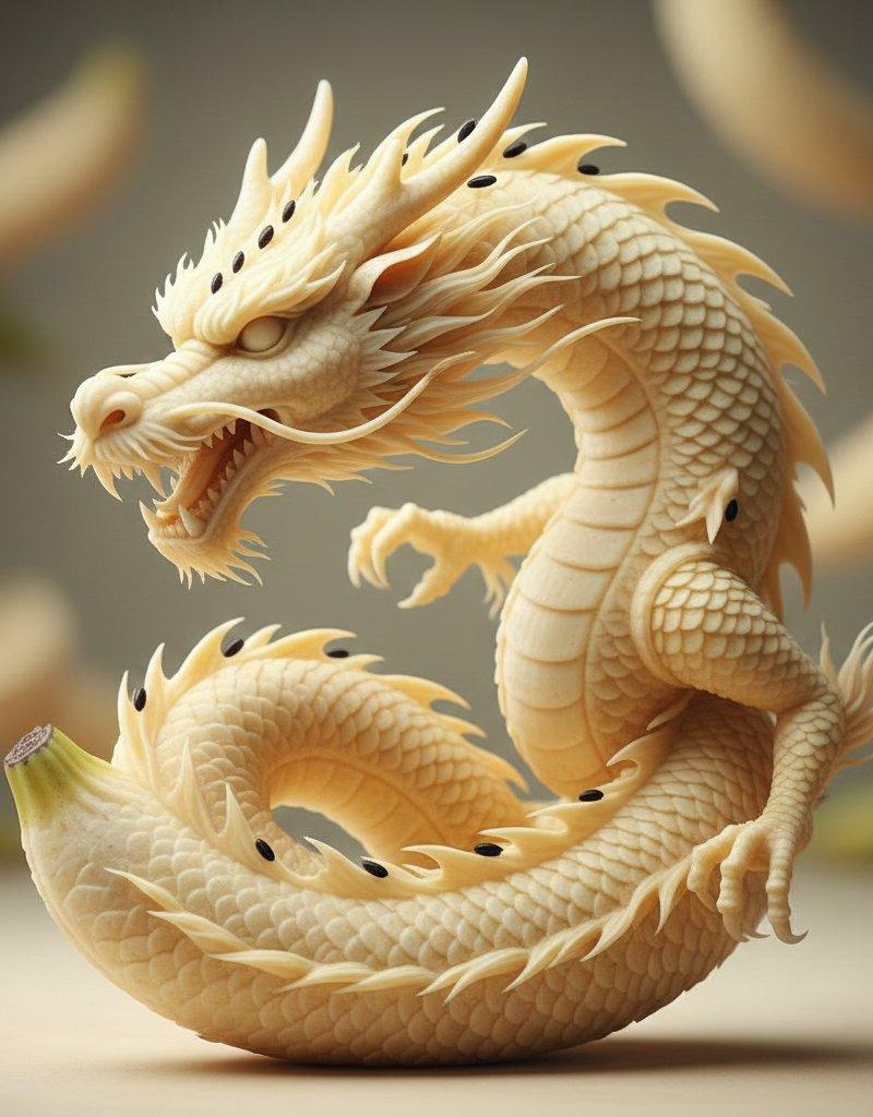 令人惊叹的超写实整根香蕉雕刻艺术