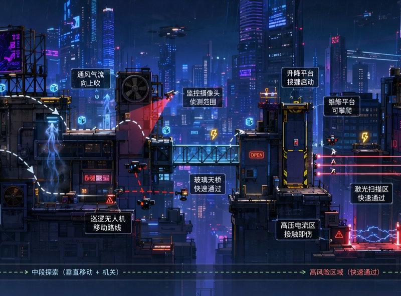 超宽横版游戏关卡设定图