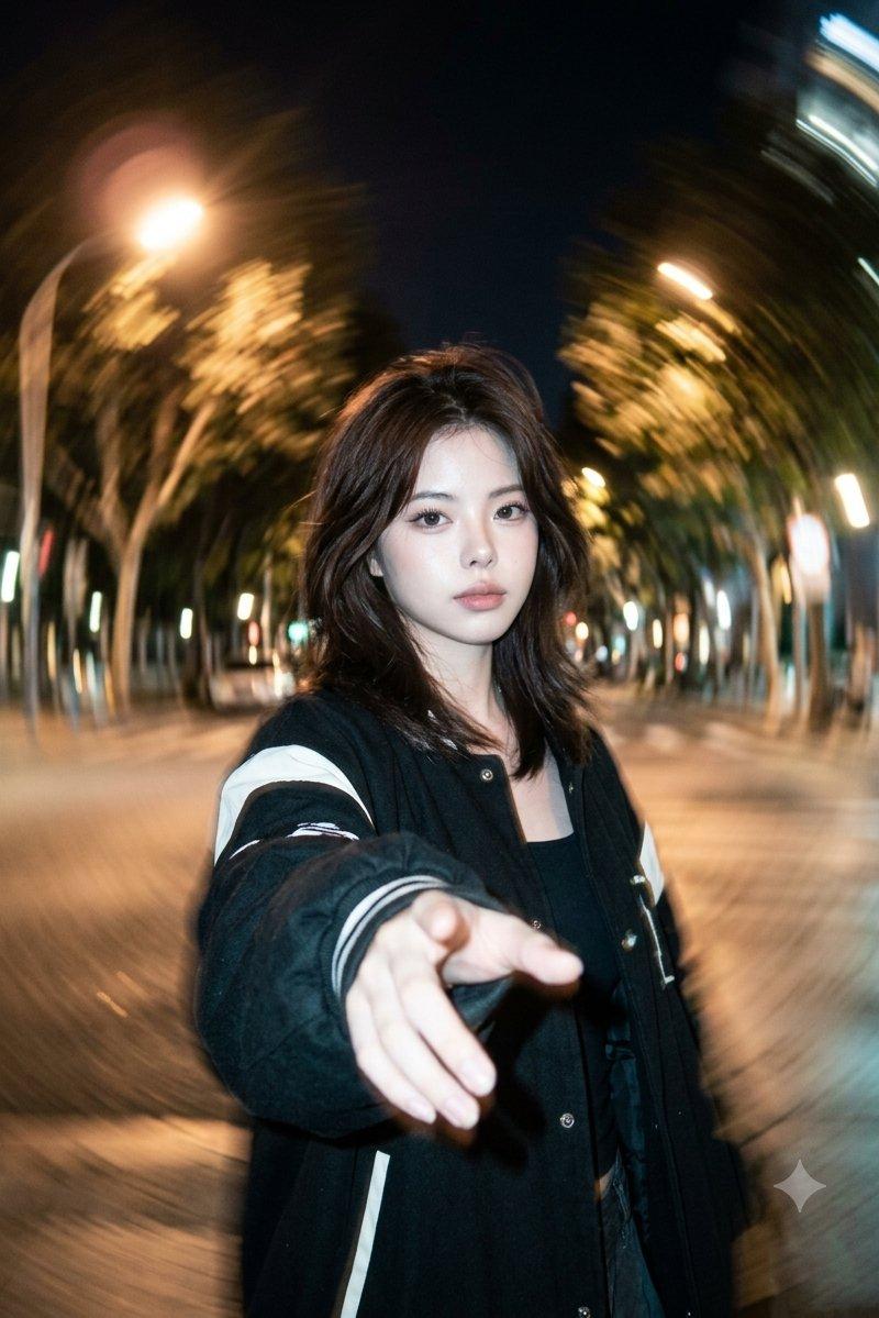 CCD复古长曝光夜景人像