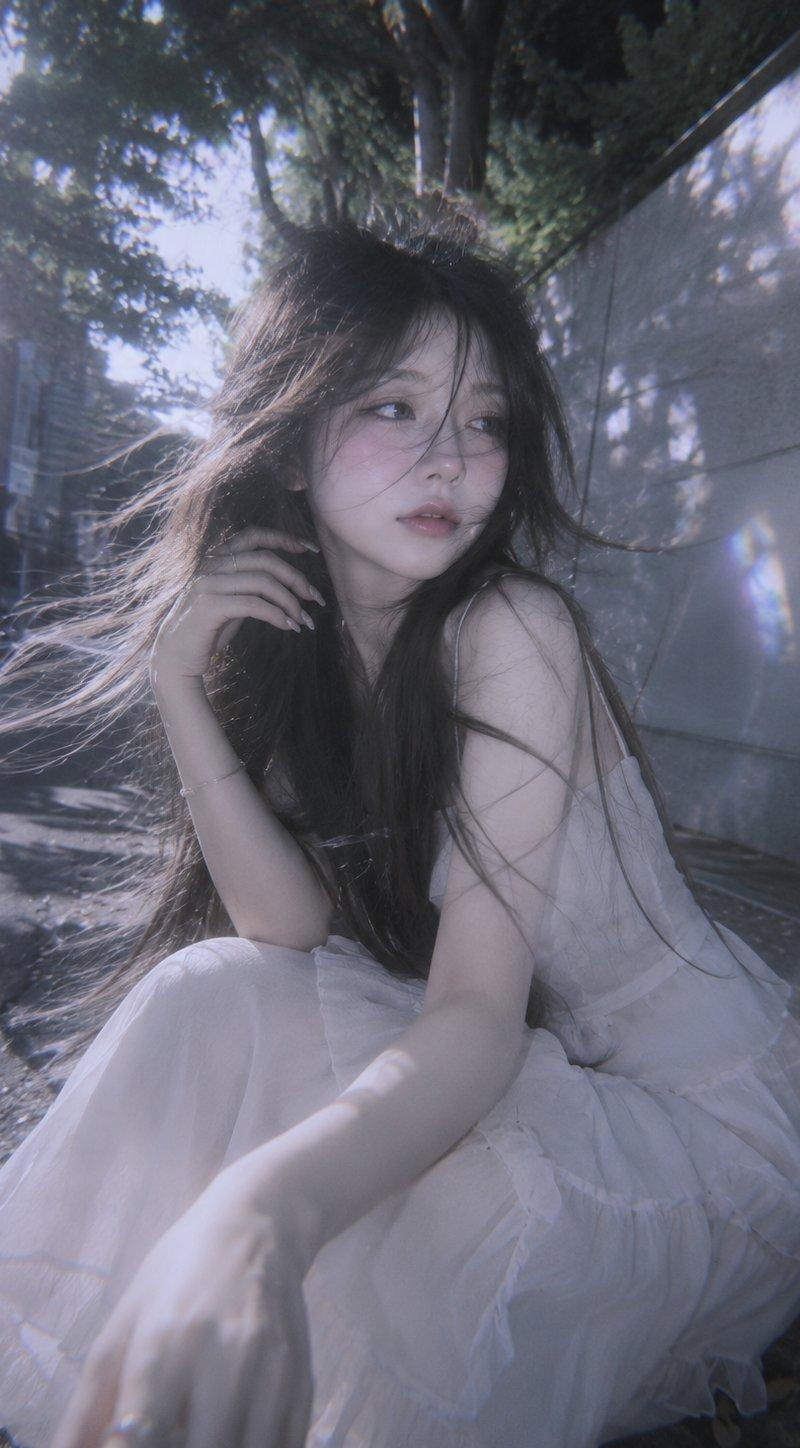 日系夏日感超现实人偶风少女写真