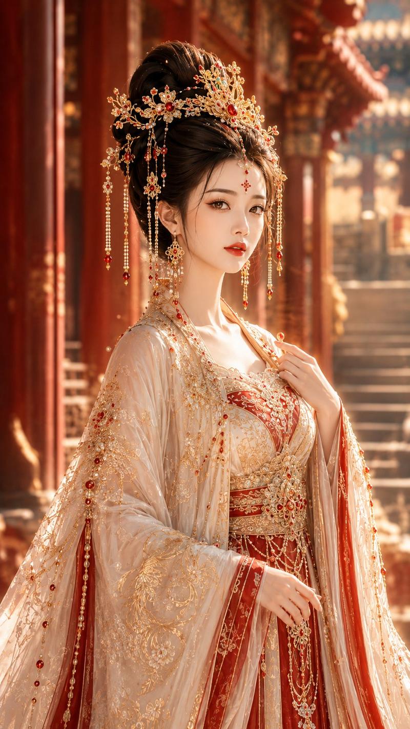 华丽唐风幻想古装宫廷女主海报