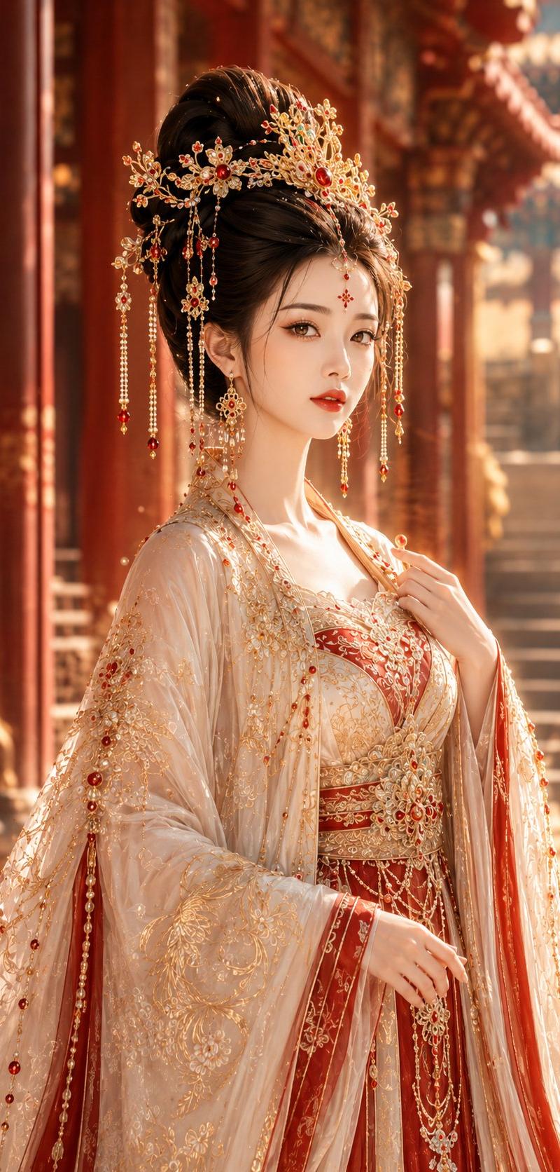 华丽唐风幻想古装宫廷女主海报