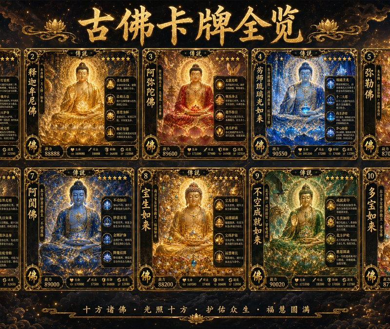 十古佛角色卡牌展示
