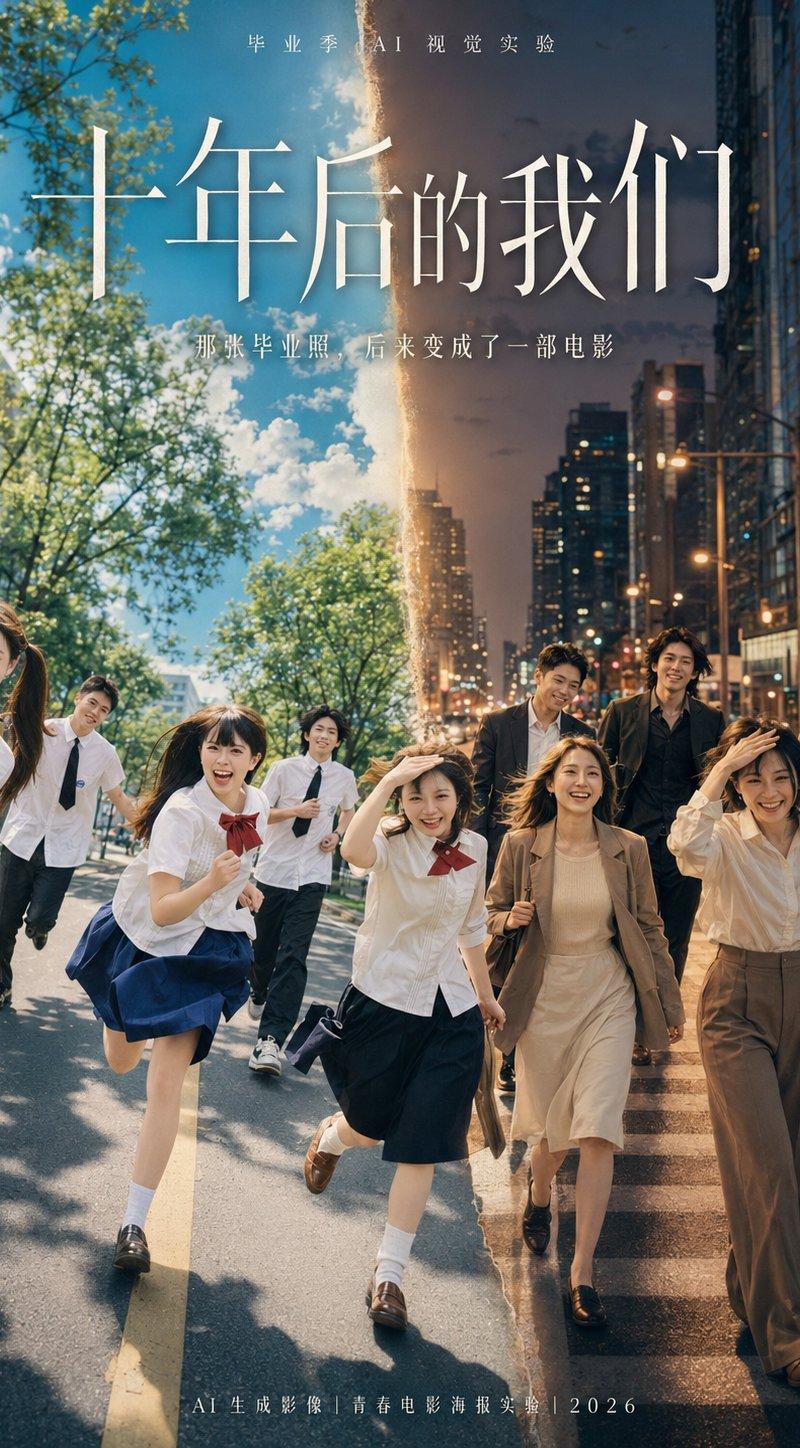 十年后的我们毕业照电影海报重绘