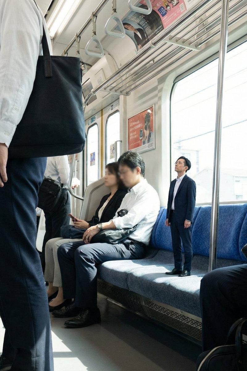 穿梭于列车座椅间的袖珍旅人