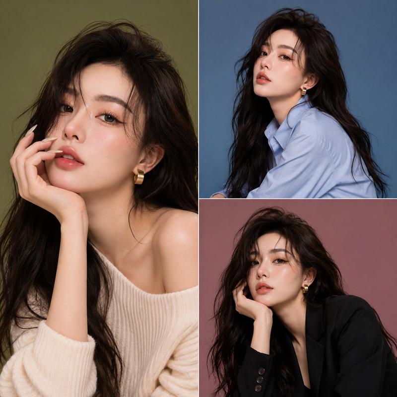韩国年轻女性超写实时尚美妆人像