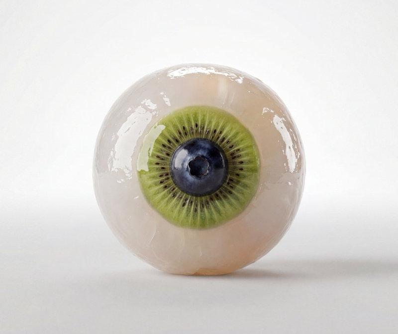 超写实3D蔬果眼球微距摄影