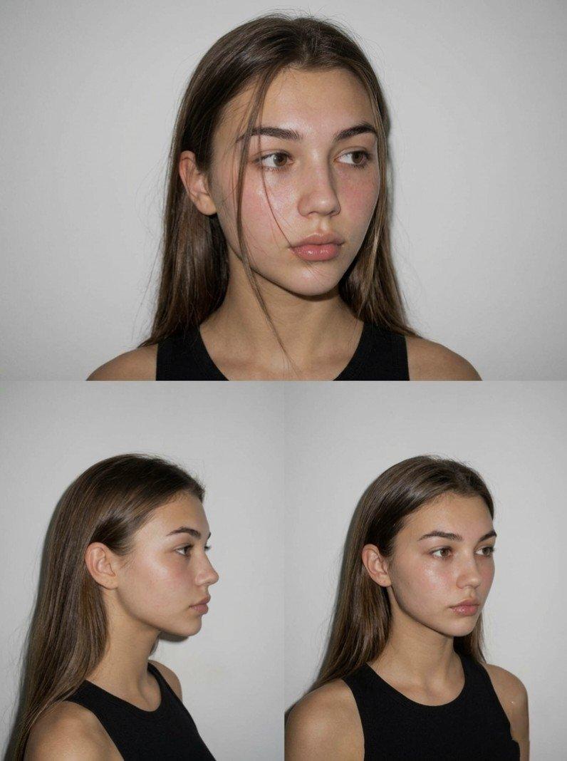 超写实年轻女性美妆肖像照
