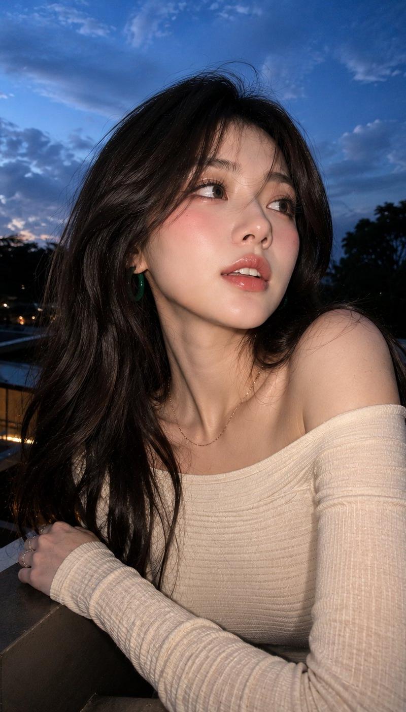抖音风高角度自拍美女超真实人像