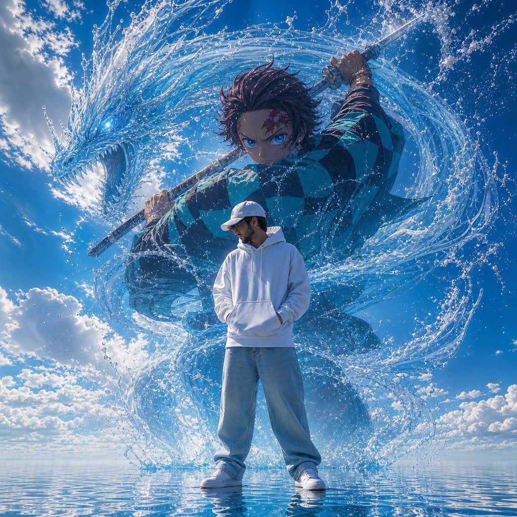 超写实奇幻海洋人像与动漫水战士守护灵