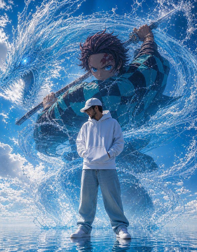 超写实奇幻海洋人像与动漫水战士守护灵