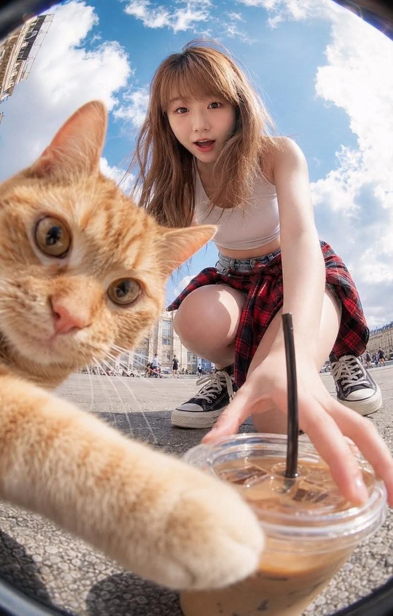 鱼眼镜头超写实动作生活摄影