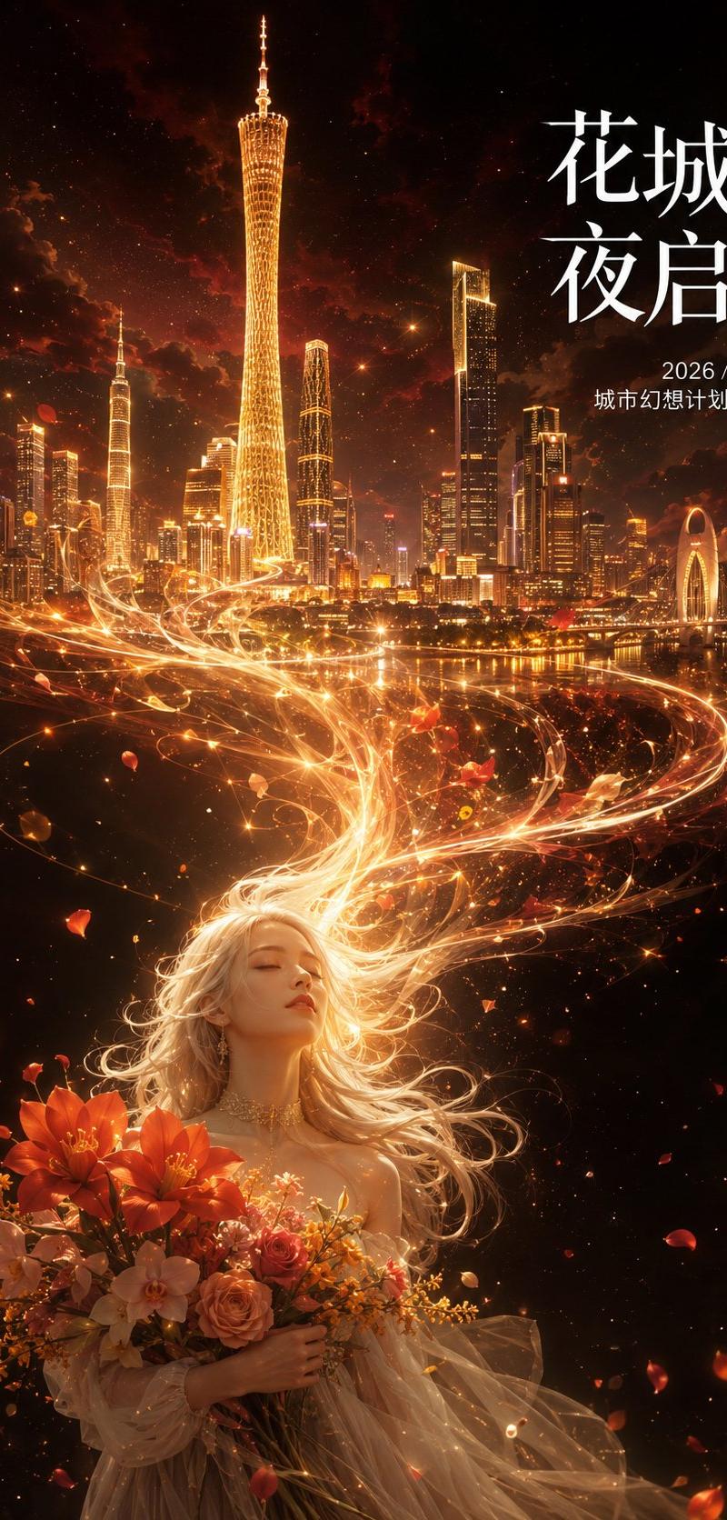 魔幻现实主义城市幻想海报