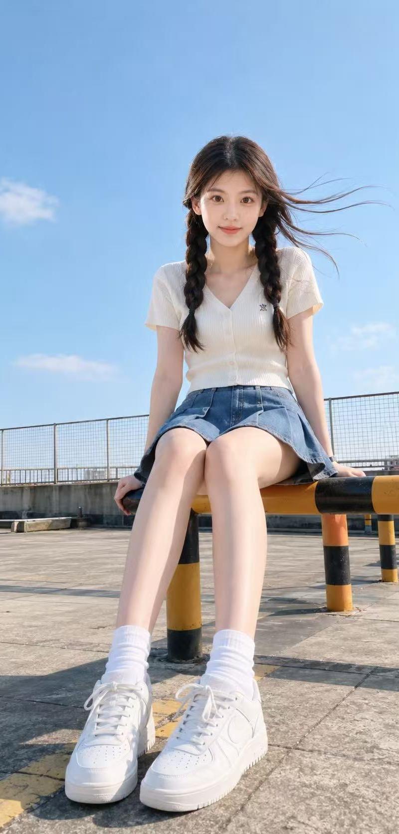 都市天台工业风写实人像摄影