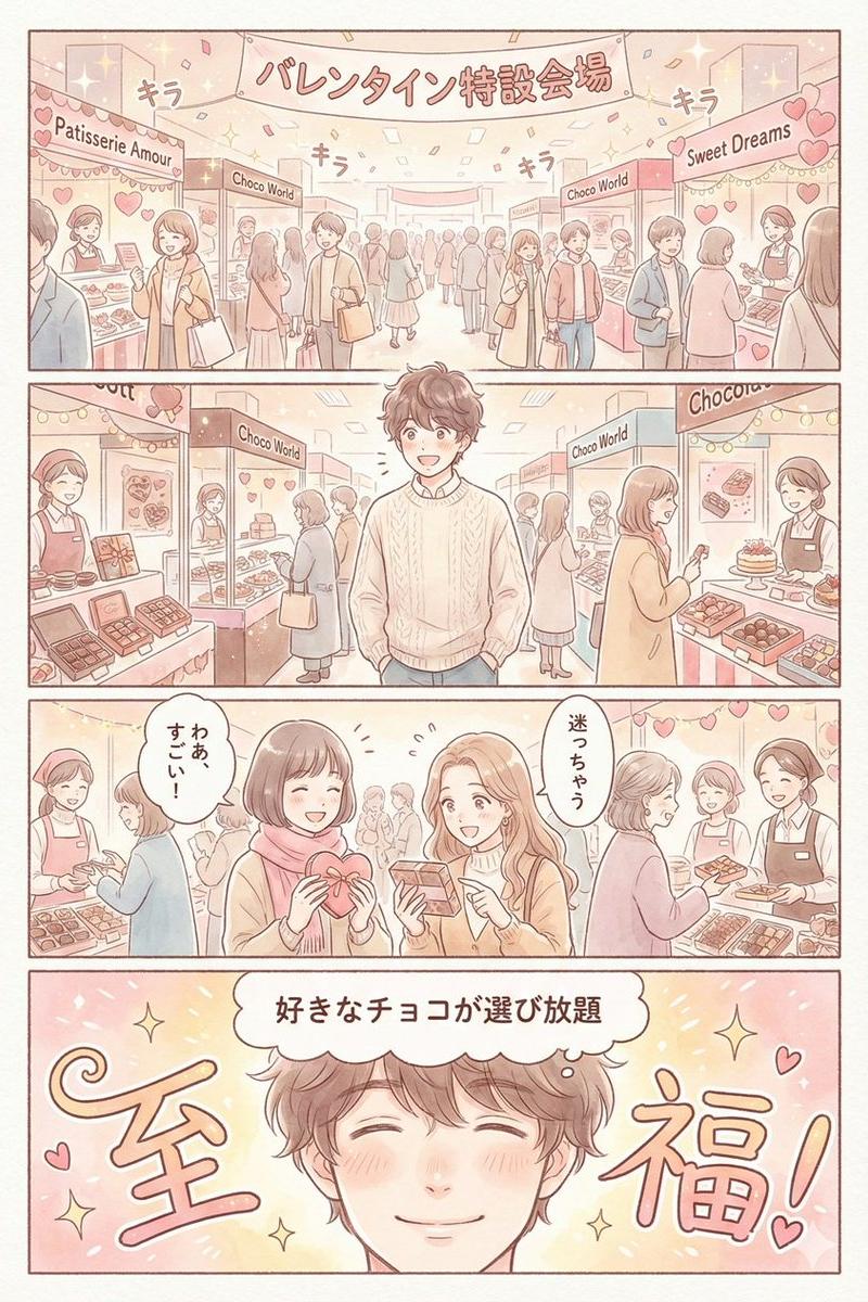 星光闪烁的情人节巧克力集市