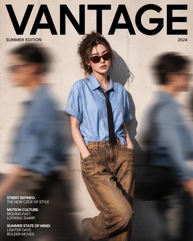 VANTAGE高端时尚杂志封面街头摄影