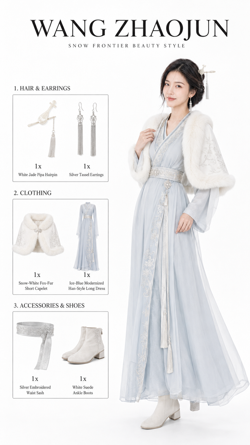 竖屏极简王昭君服饰页
