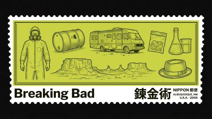复古电影主题雕刻风格邮票