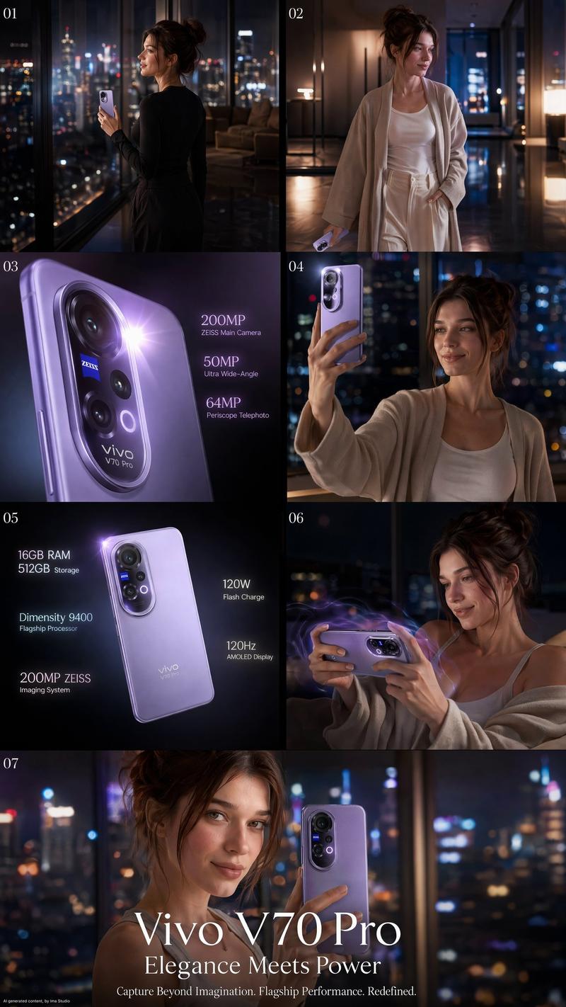 Vivo V70 Pro 奢华时尚商业广告