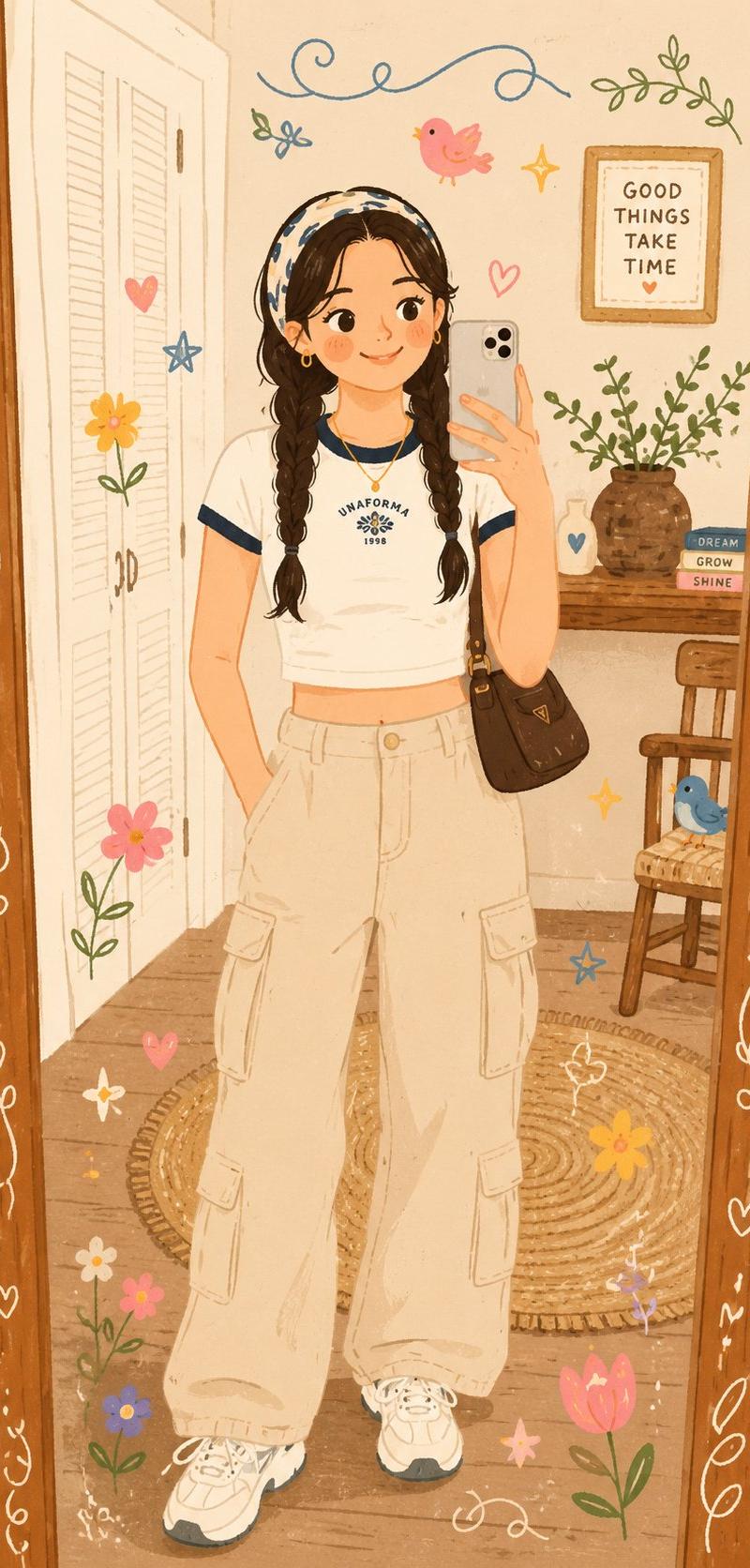 奇幻民俗涂鸦扁平插画风格