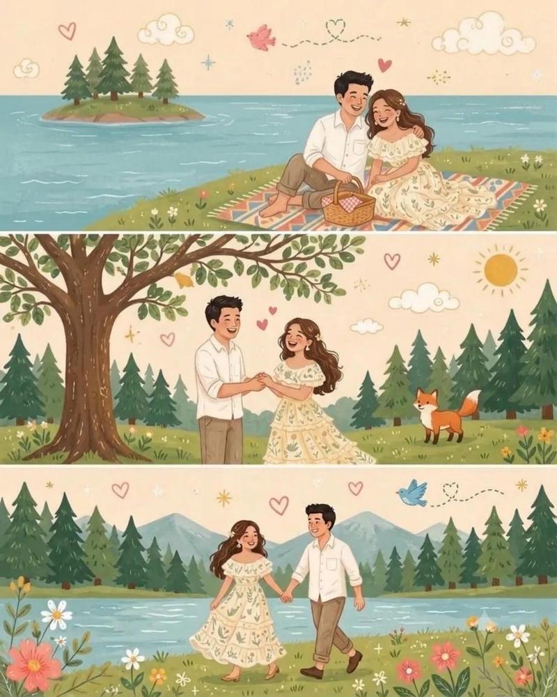 奇幻民俗涂鸦扁平插画风格