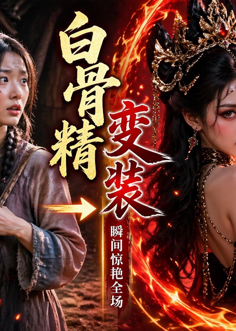 白骨精变装村姑变身妖艳女王火焰特效