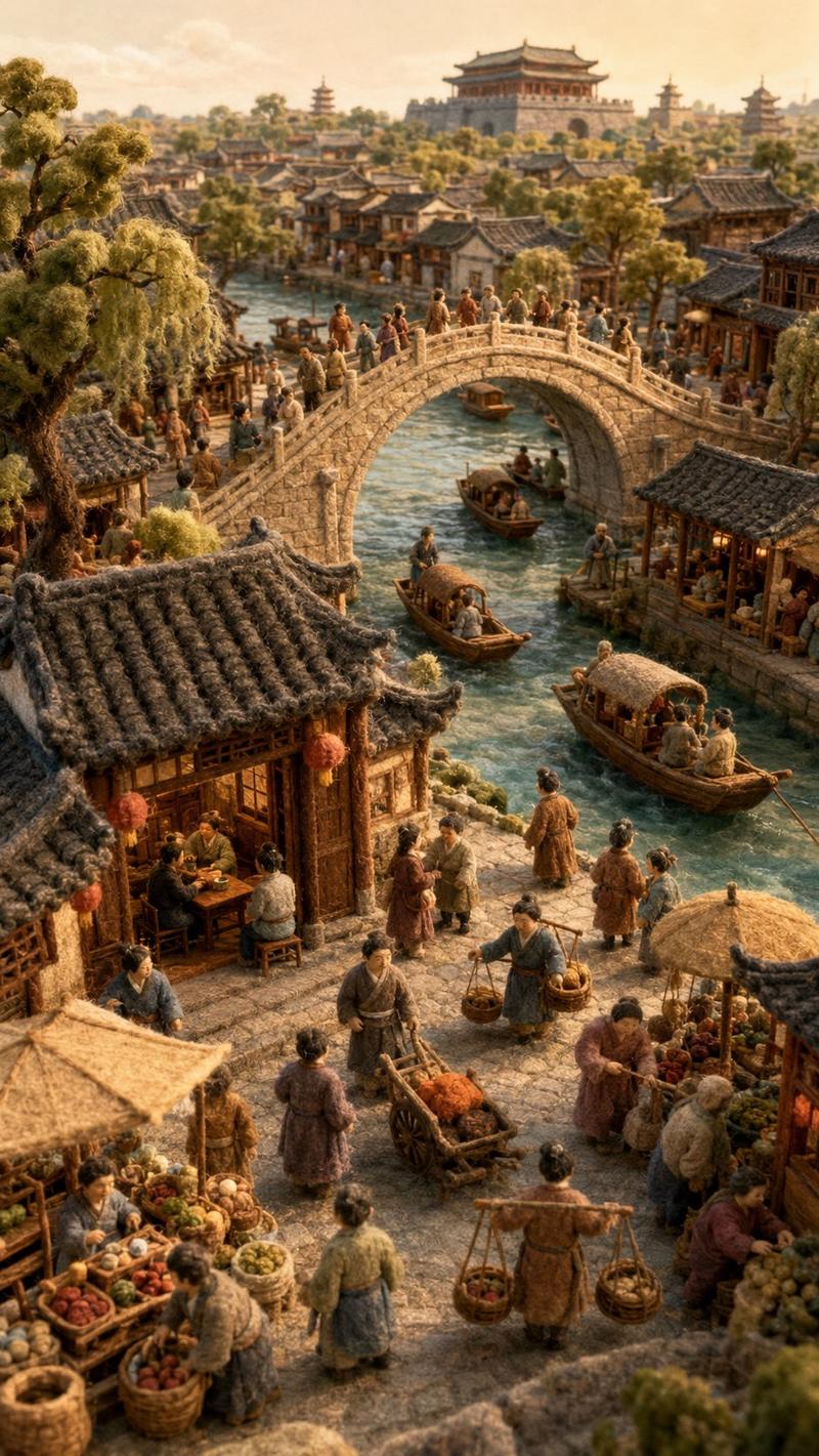 羊毛毡微缩立体模型国家风情画