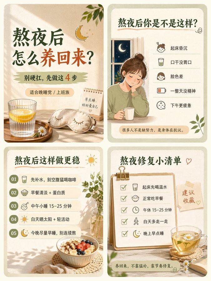 小红书养生图文母版设计