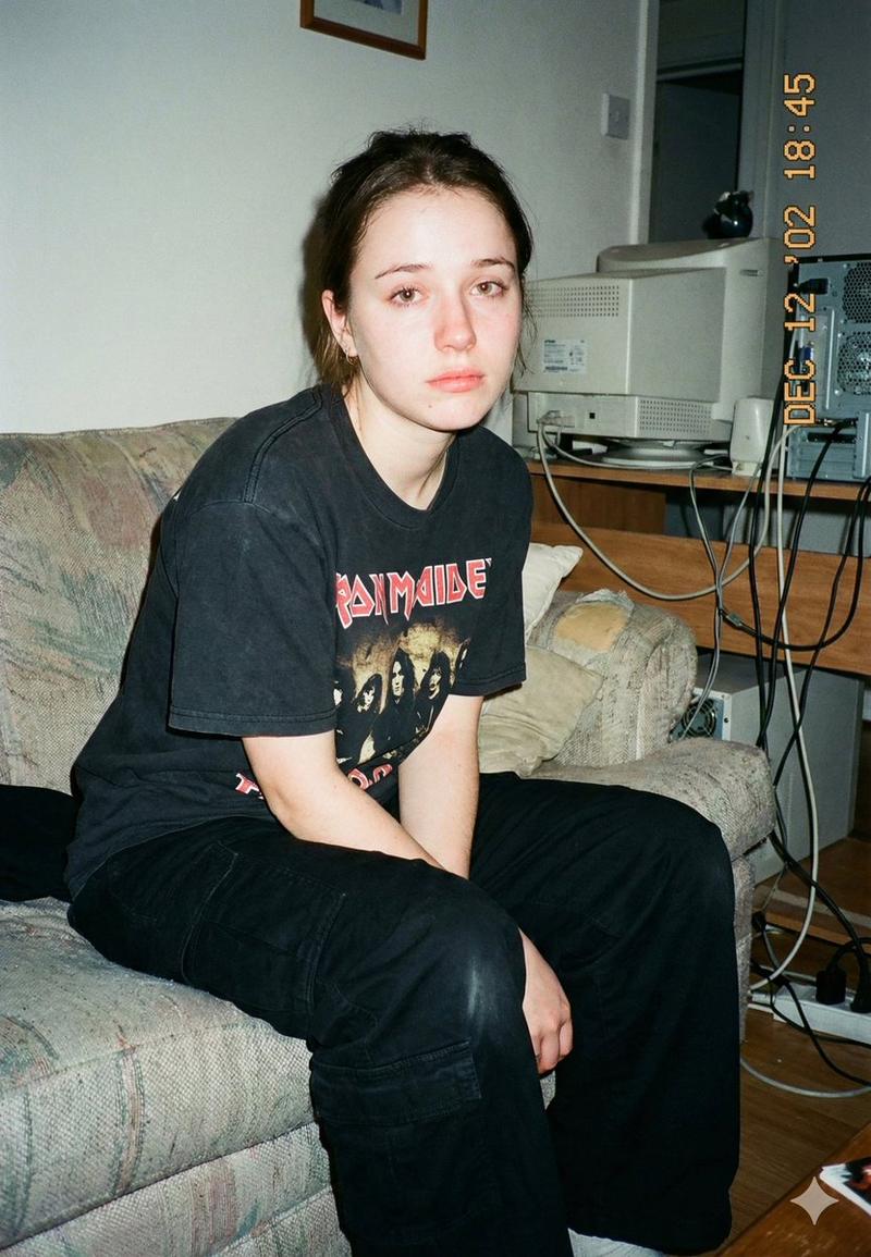 千禧年直闪镜头下的疲惫女孩