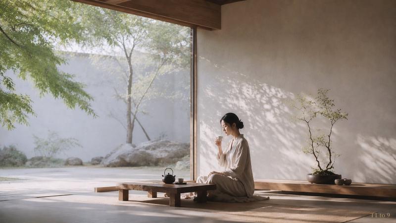 高级时装大片禅意环境人像静禅