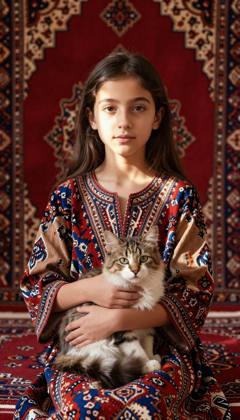 A 4K ultra-realistic portrait of a young girl, framed from the chest up (not ful